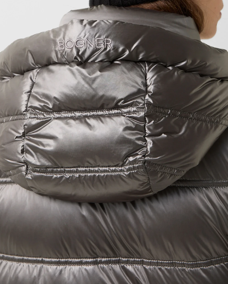 Szary krótki płaszcz Lynn - Image #6