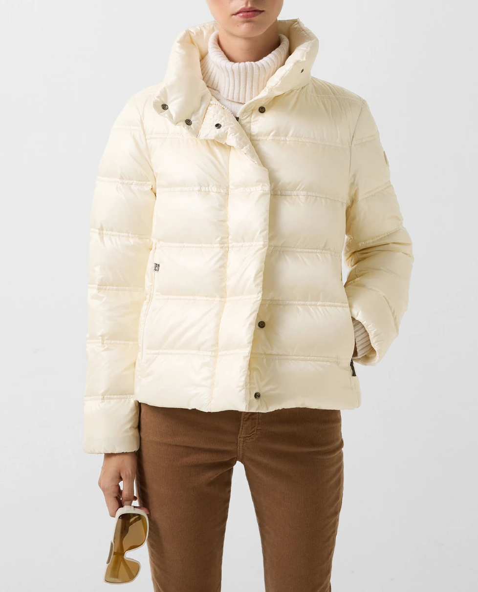 Kremowa kurtka puchowa Leslie - Image #0
