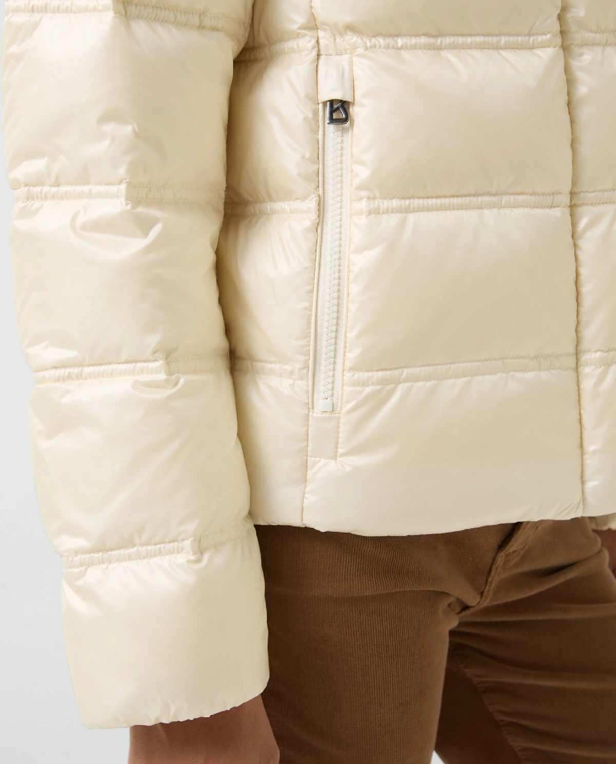 Kremowa kurtka puchowa Leslie - Image #6