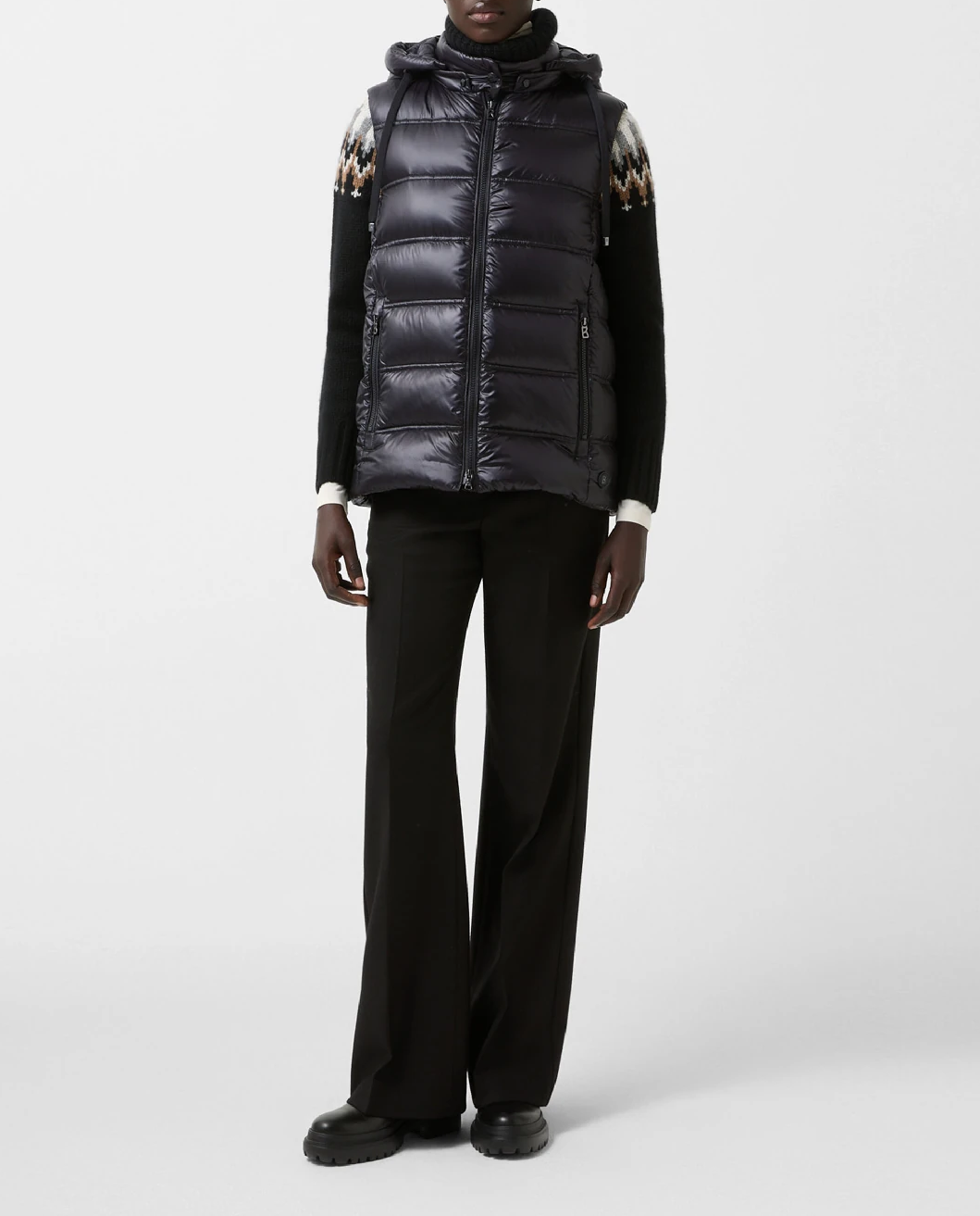 Czarny puchowy bezrękawnik Liddy - Image #2