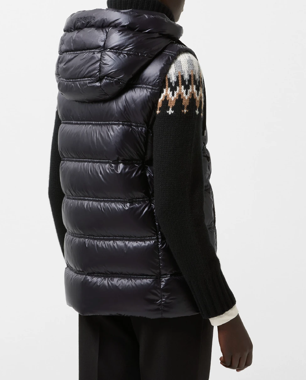 Czarny puchowy bezrękawnik Liddy - Image #3