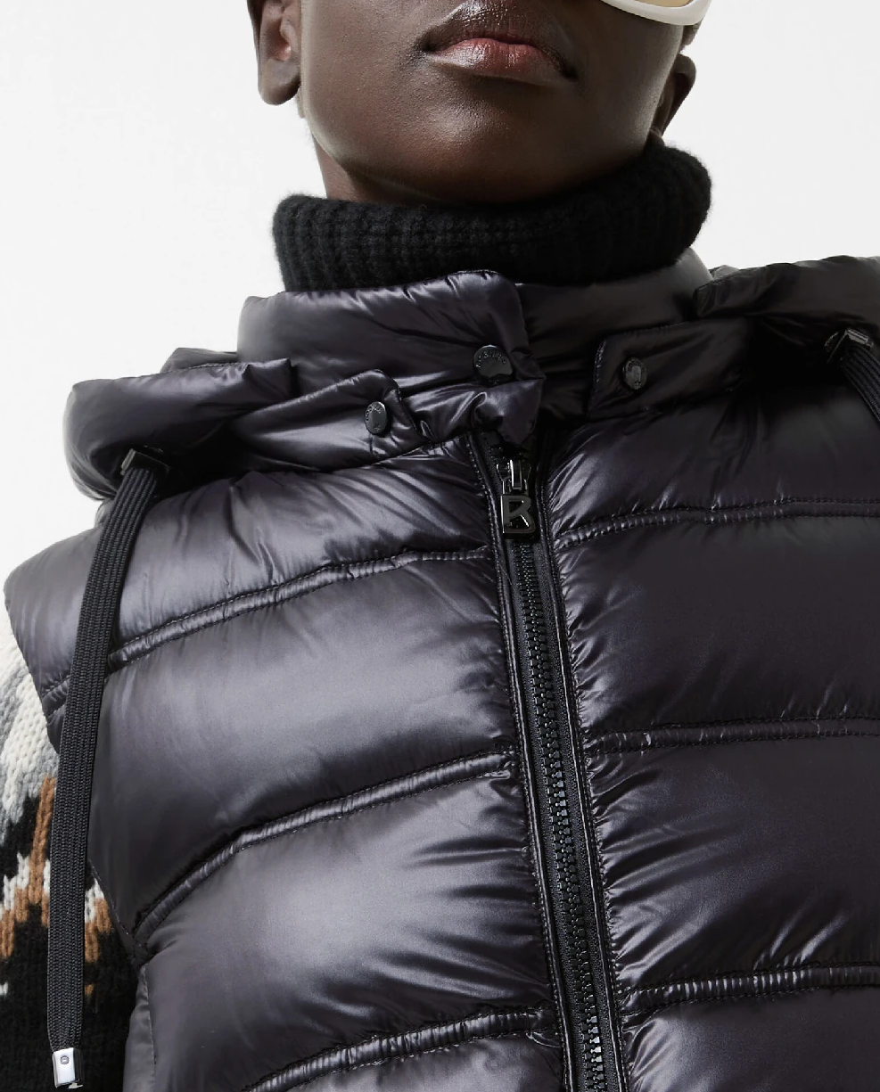 Czarny puchowy bezrękawnik Liddy - Image #5