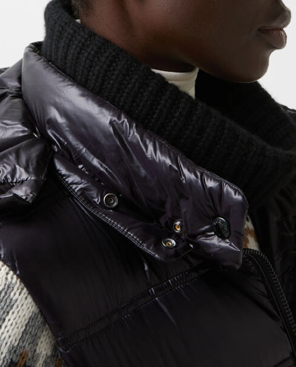 Czarny puchowy bezrękawnik Liddy - Image #6