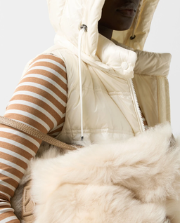 Kremowy puchowy bezrękawnik Liddy - Image #4