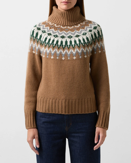 Brązowy sweter z golfem Ingrid - Image #0