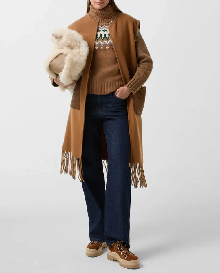 Brązowy sweter z golfem Ingrid - Image #2