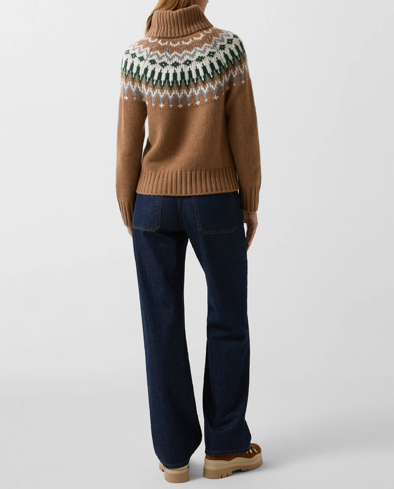 Brązowy sweter z golfem Ingrid - Image #3