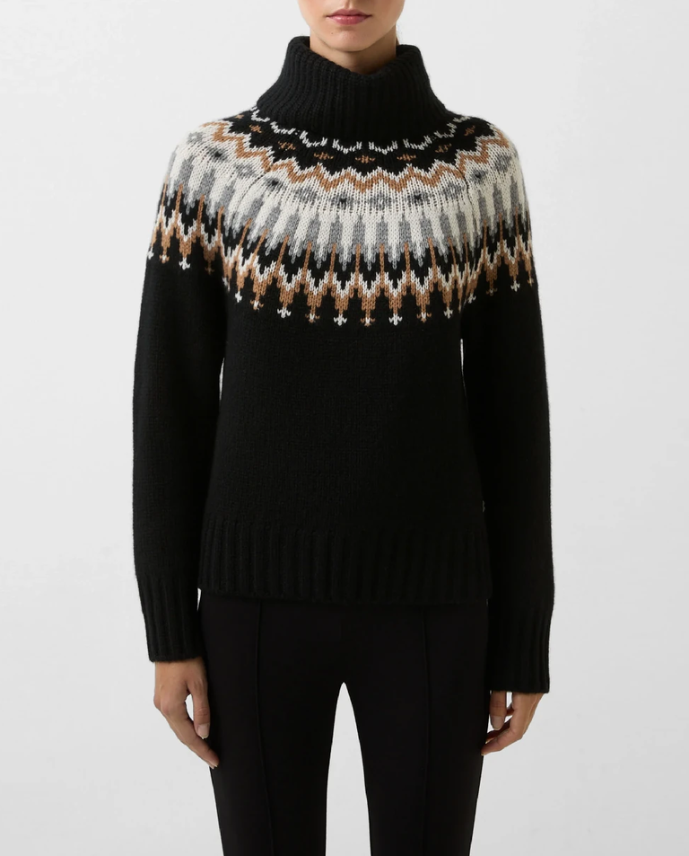 Czarny sweter z golfem Ingrid