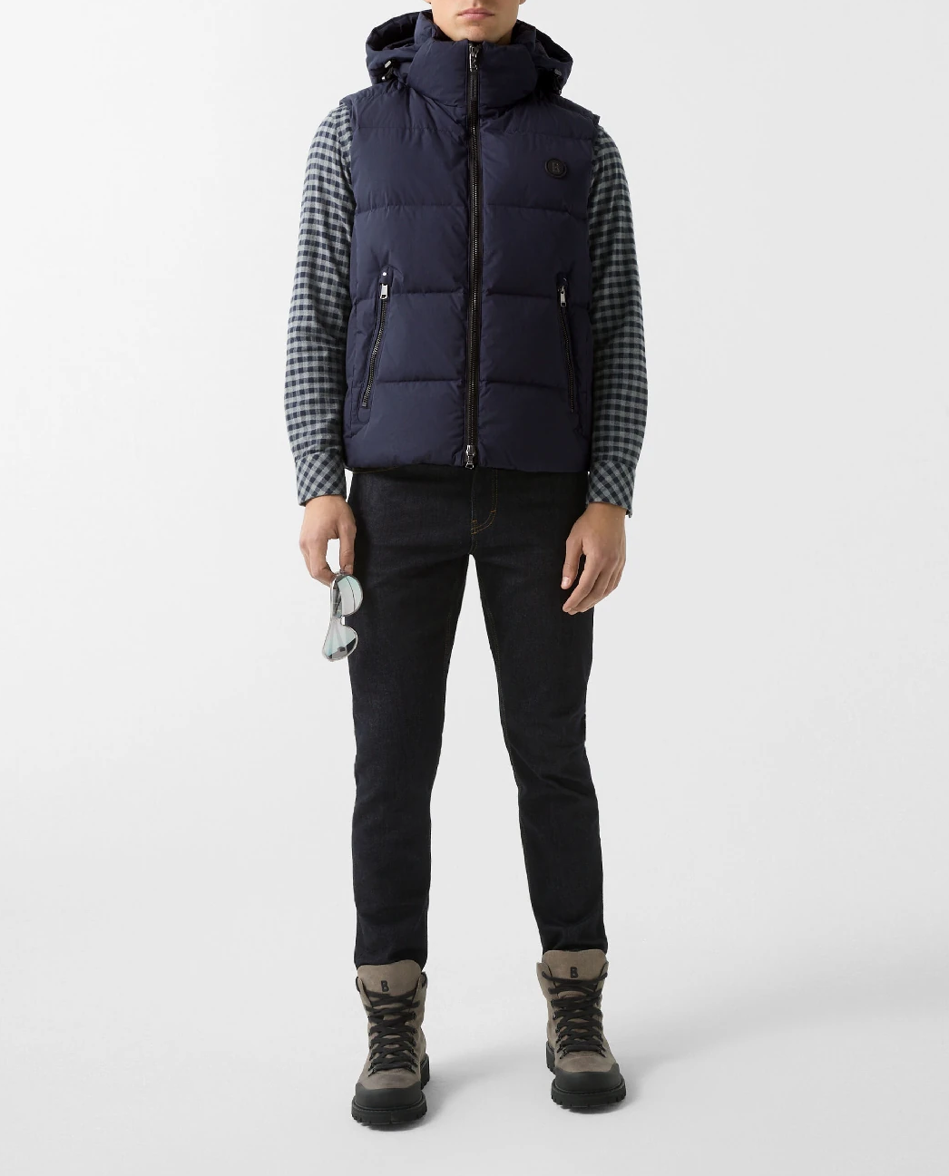 Granatowy puchowy bezrękawnik Jimmy - Image #2