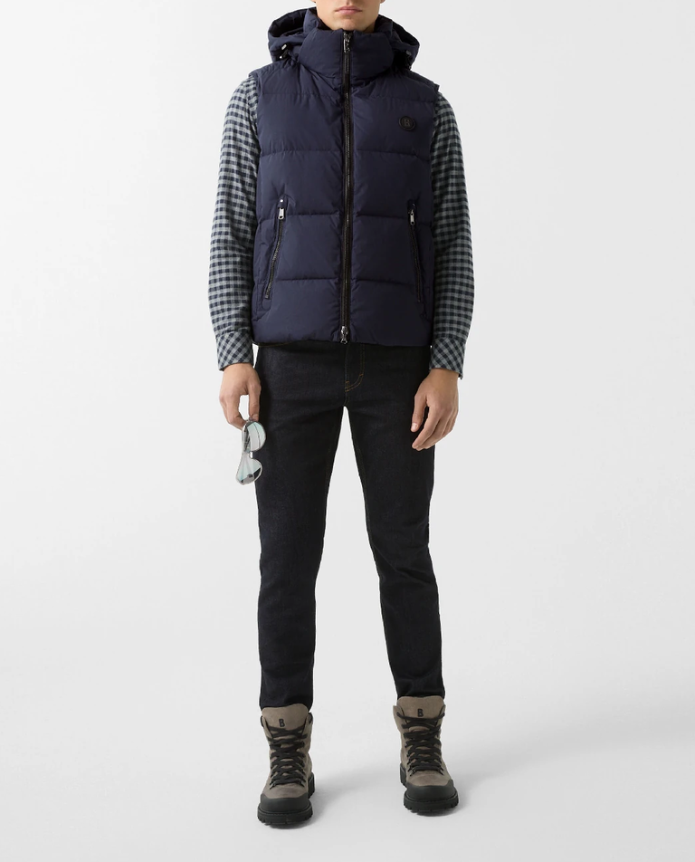 Granatowy puchowy bezrękawnik Jimmy - Image #2