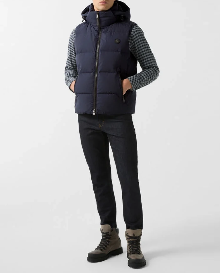 Granatowy puchowy bezrękawnik Jimmy - Image #4