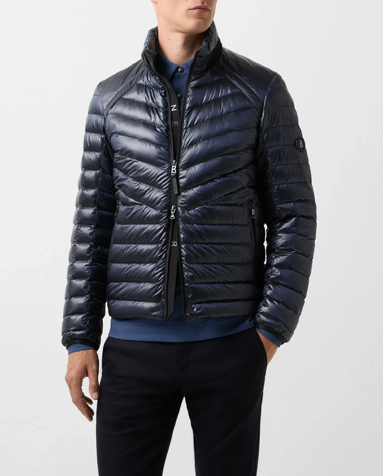 Granatowa pikowana kurtka Liman