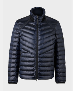 Granatowa pikowana kurtka Liman - Image #1