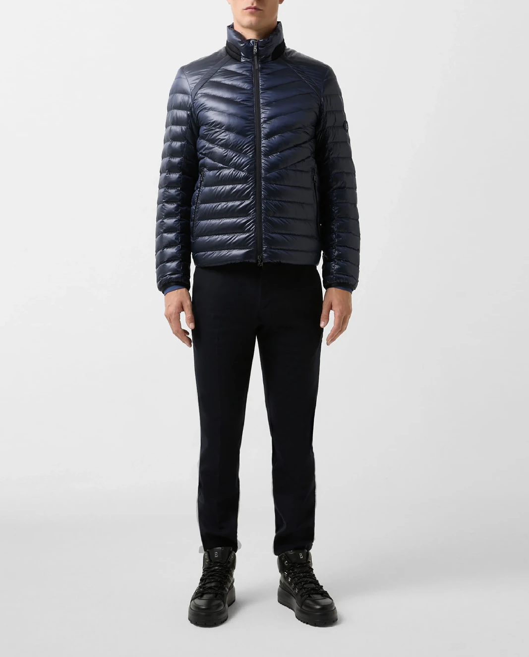 Granatowa pikowana kurtka Liman - Image #2