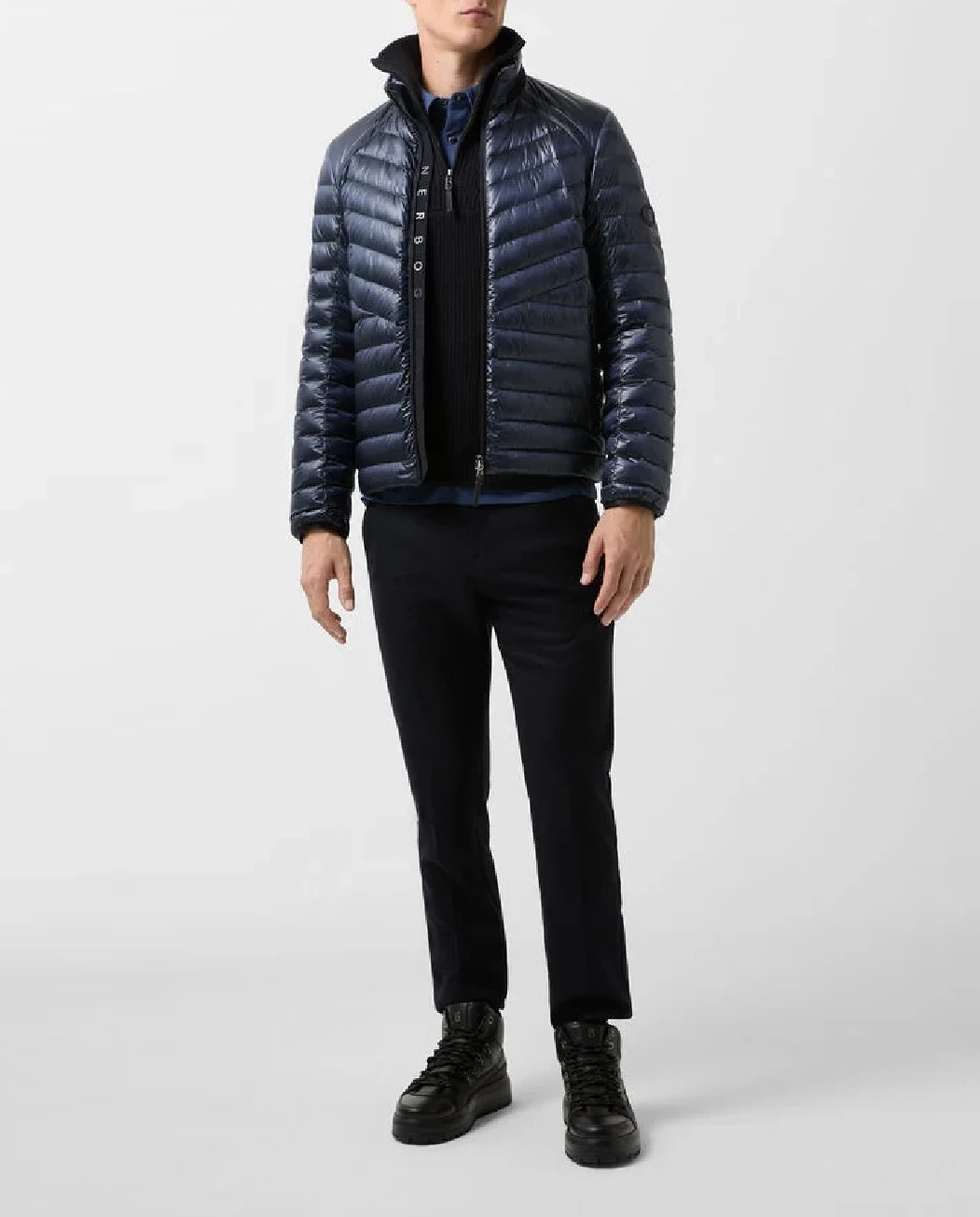 Granatowa pikowana kurtka Liman - Image #4