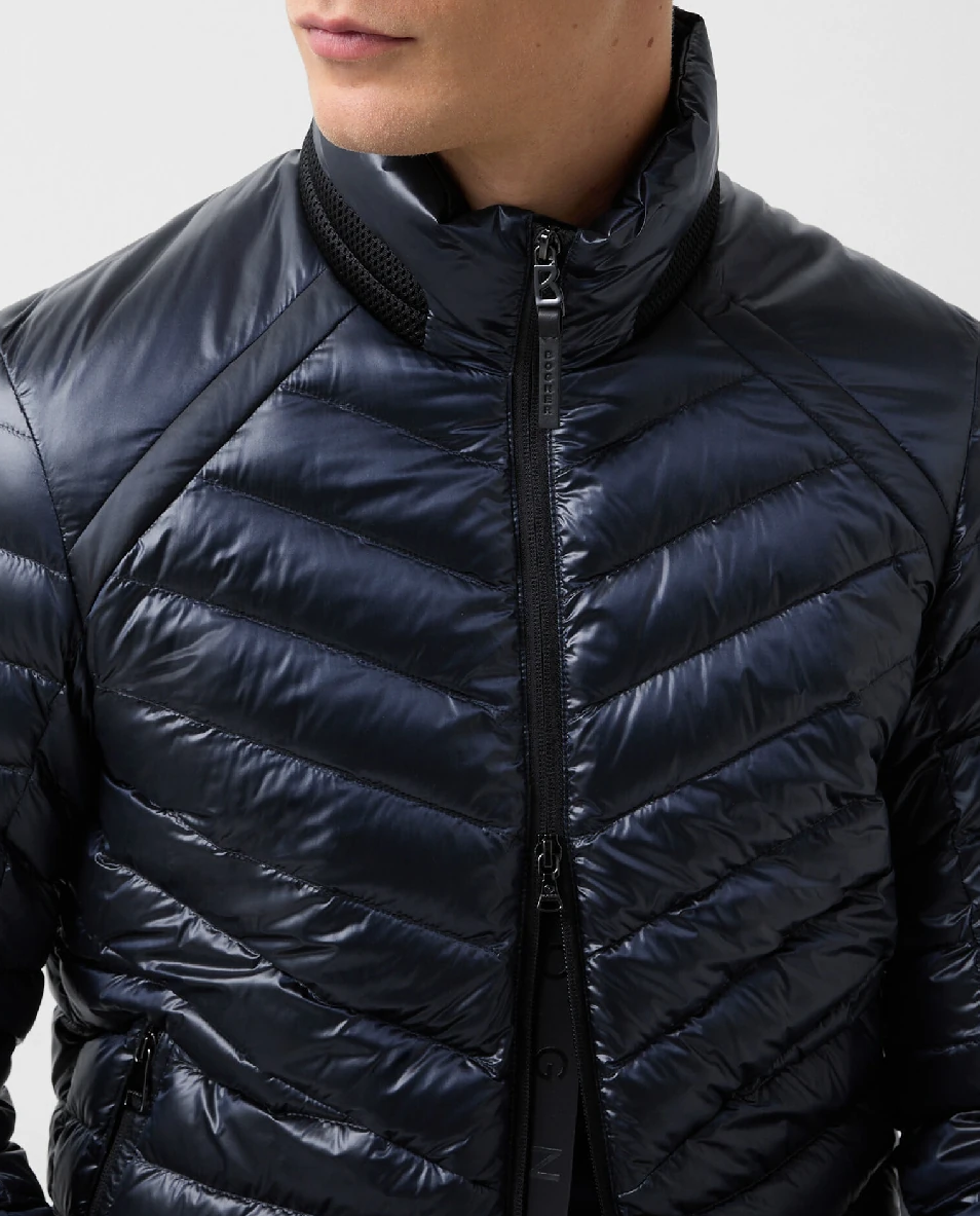 Granatowa pikowana kurtka Liman - Image #5