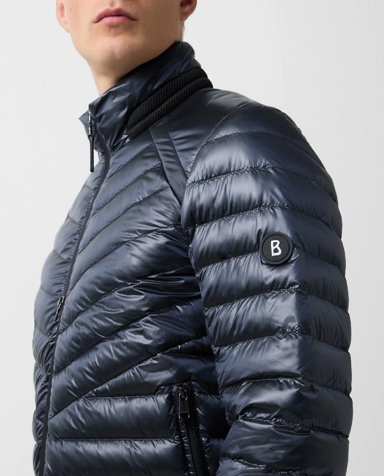 Granatowa pikowana kurtka Liman - Image #7