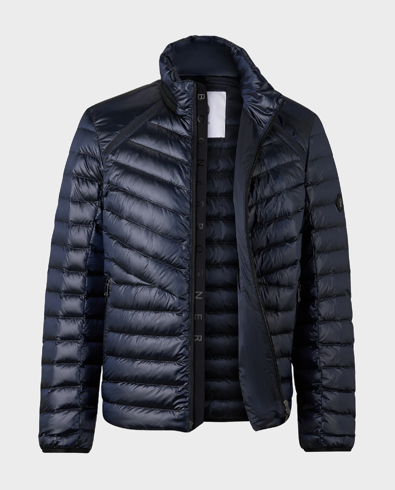 Granatowa pikowana kurtka Liman - Image #8