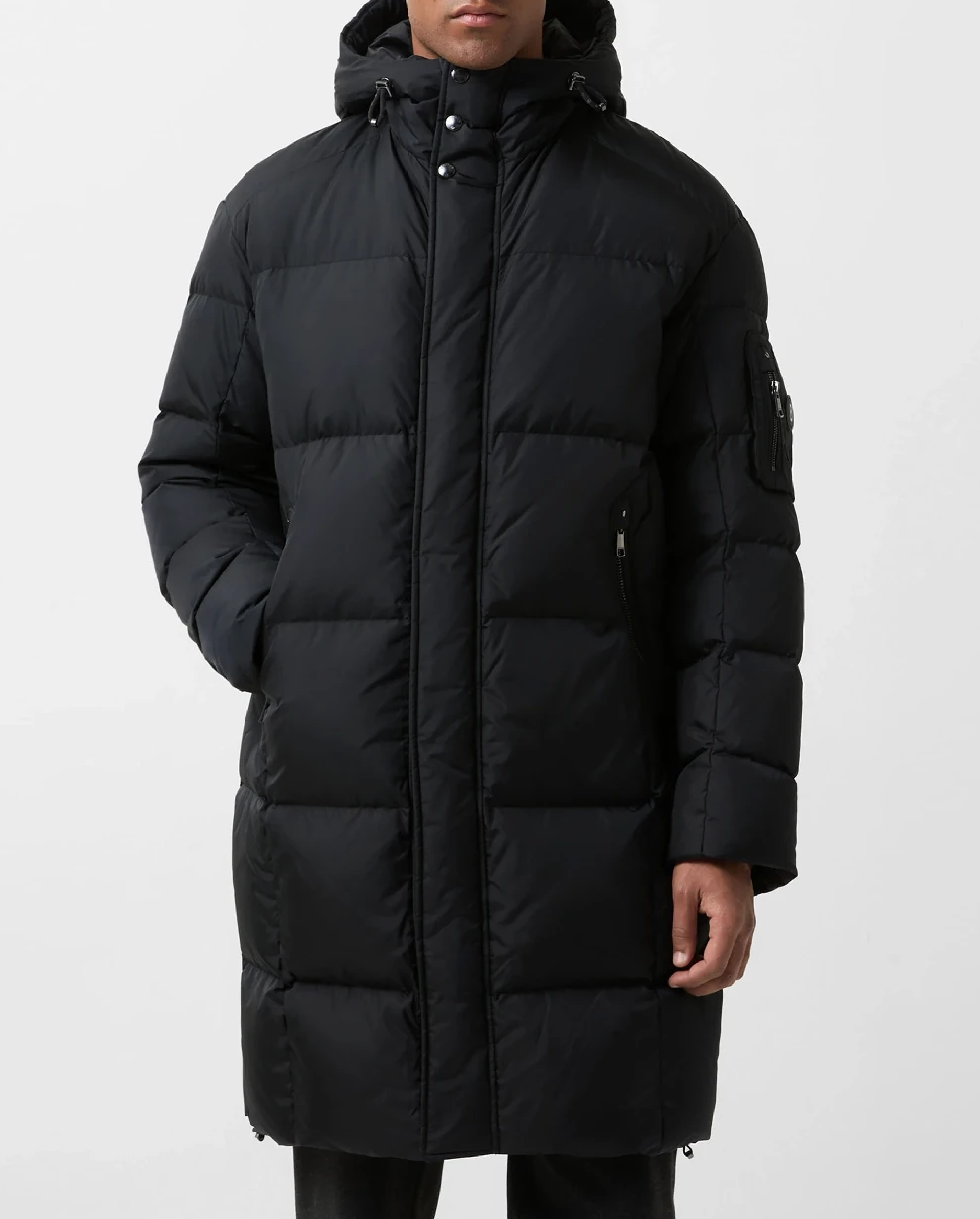 Czarny płaszcz puchowy Erico - Image #0