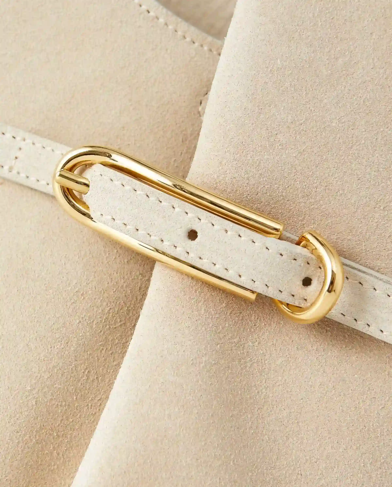 Beżowa torebka Bucket Bag - Image #4