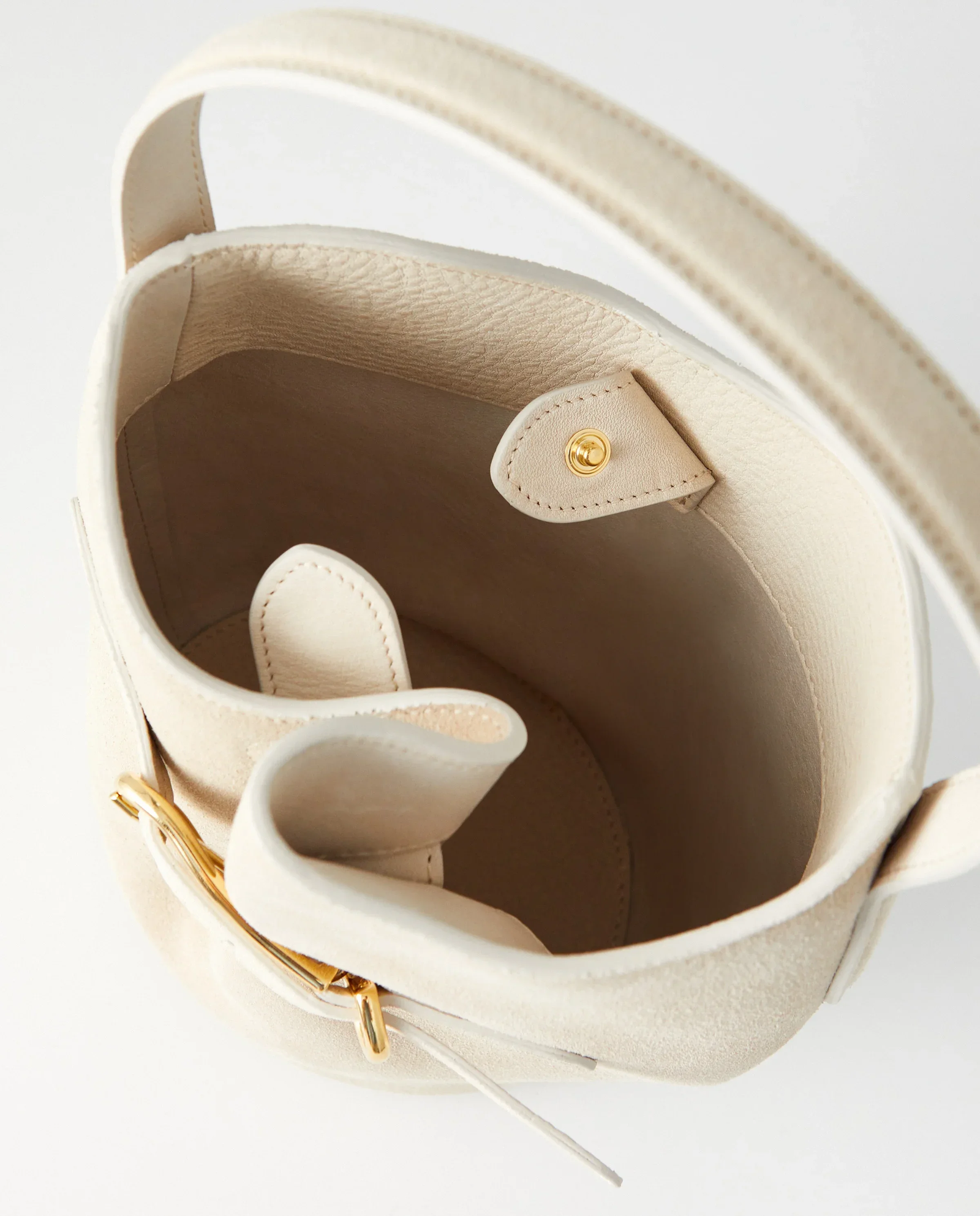 Beżowa torebka Bucket Bag - Image #3