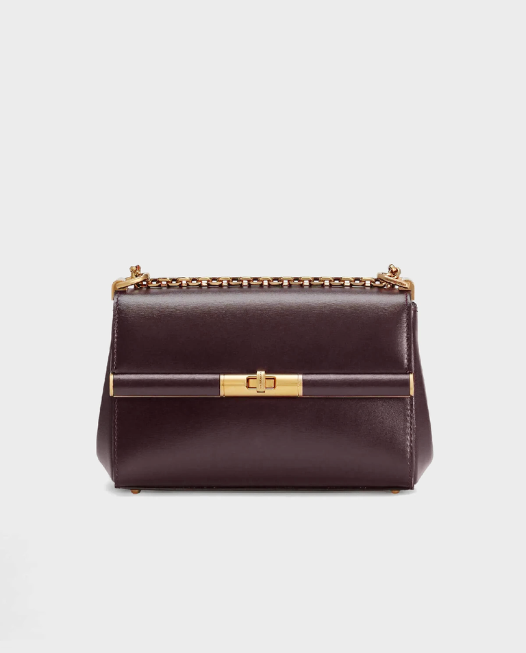 Burgundowa skórzana torebka Marlene Mini