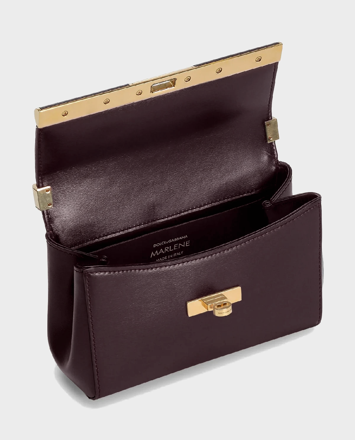 Burgundowa skórzana torebka Marlene Mini - Image #5