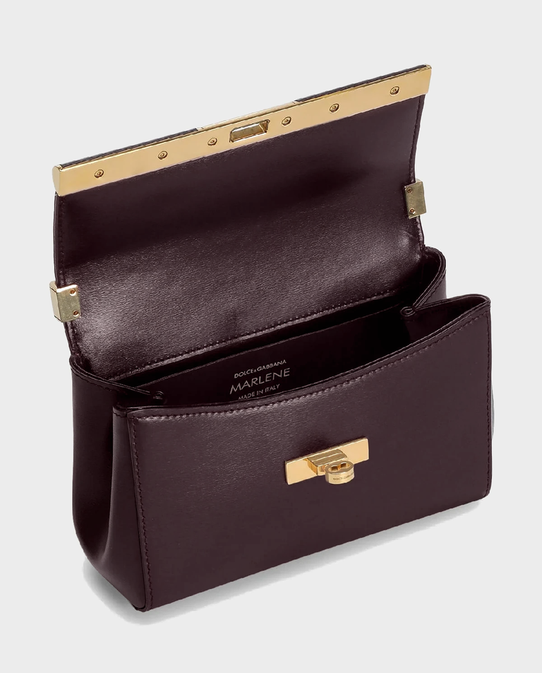 Burgundowa skórzana torebka Marlene Mini - Image #5