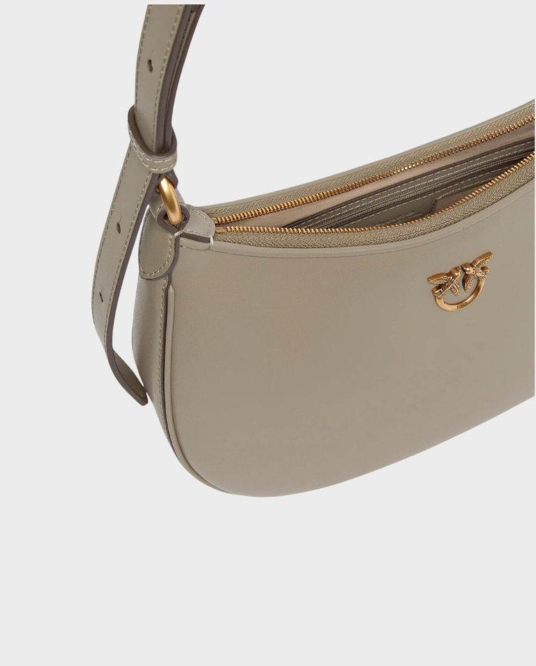 Beżowa torebka na ramię Half Moon Mini