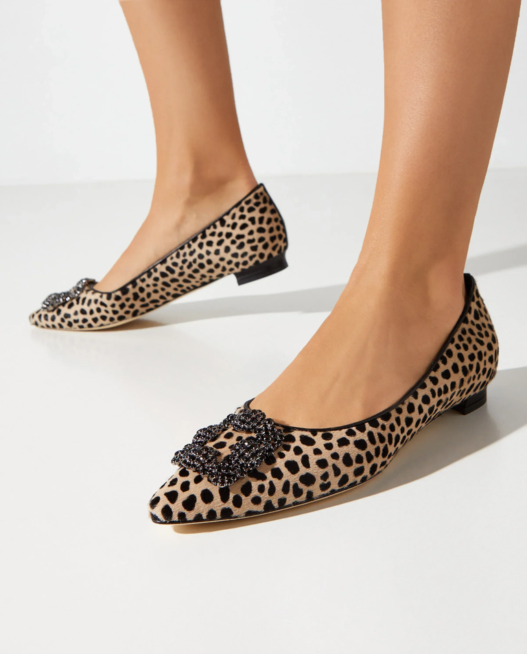 Baleriny we wzór w panterkę Hangisi