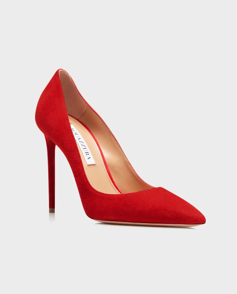 Czerwone zamszowe szpilki Purist 105 - Image #2