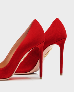 Czerwone zamszowe szpilki Purist 105 - Image #5