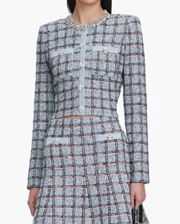 Niebieski kardigan w kratkę - Image #3