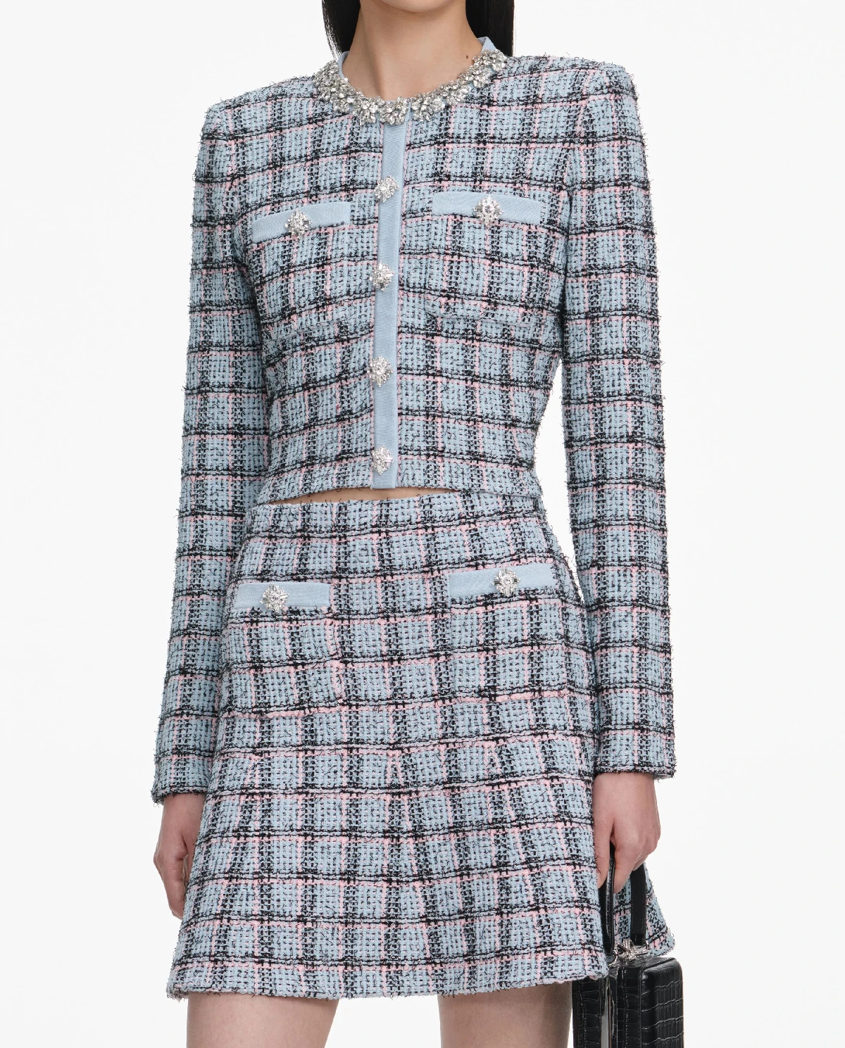 Niebieska spódnica w kratkę - Image #3