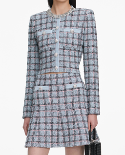 Niebieska spódnica w kratkę - Image #3