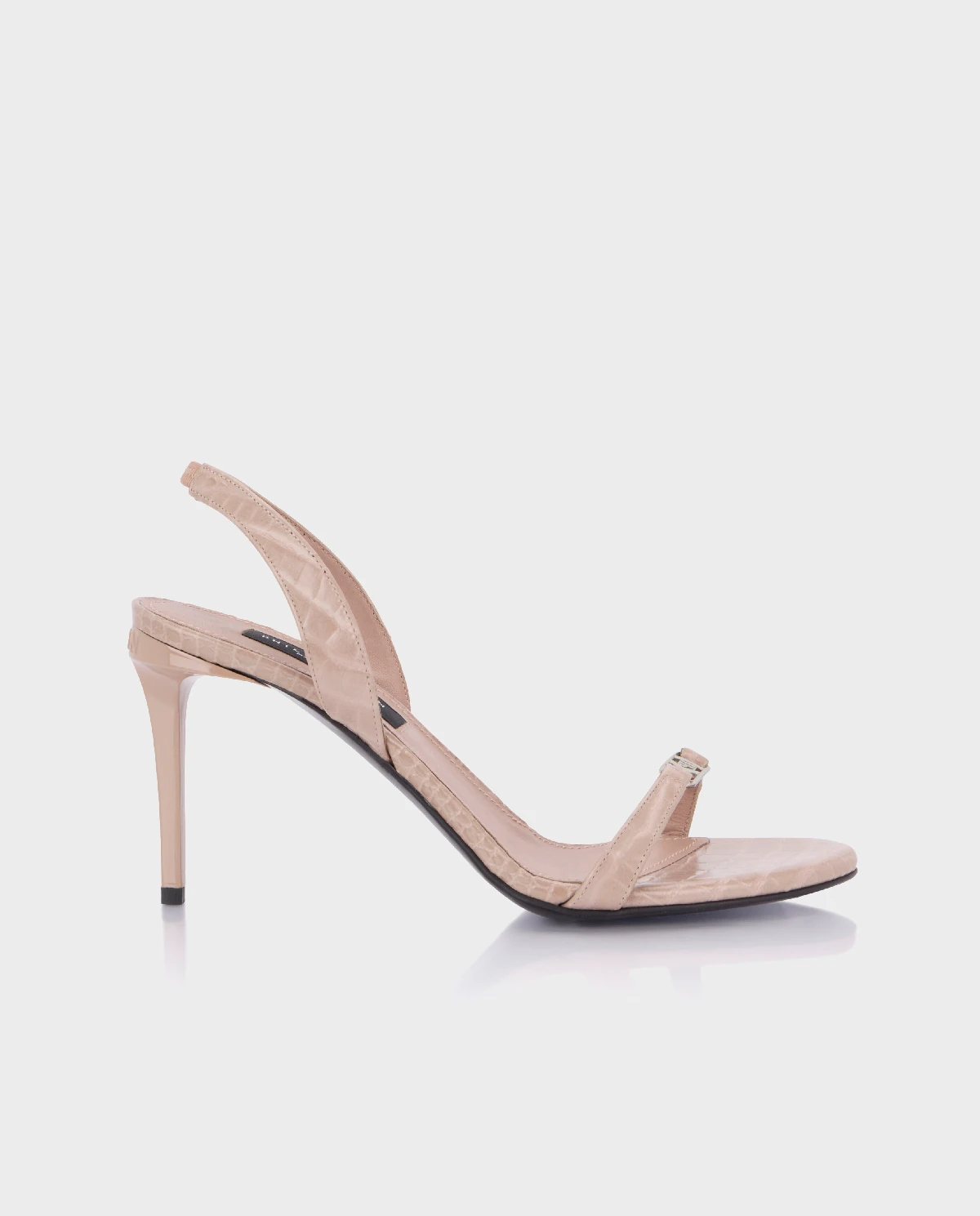 Beżowe sandały na szpilce Hexagon 90 - Image #0