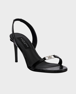 Czarne sandały na szpilce Hexagon 90 - Image #2