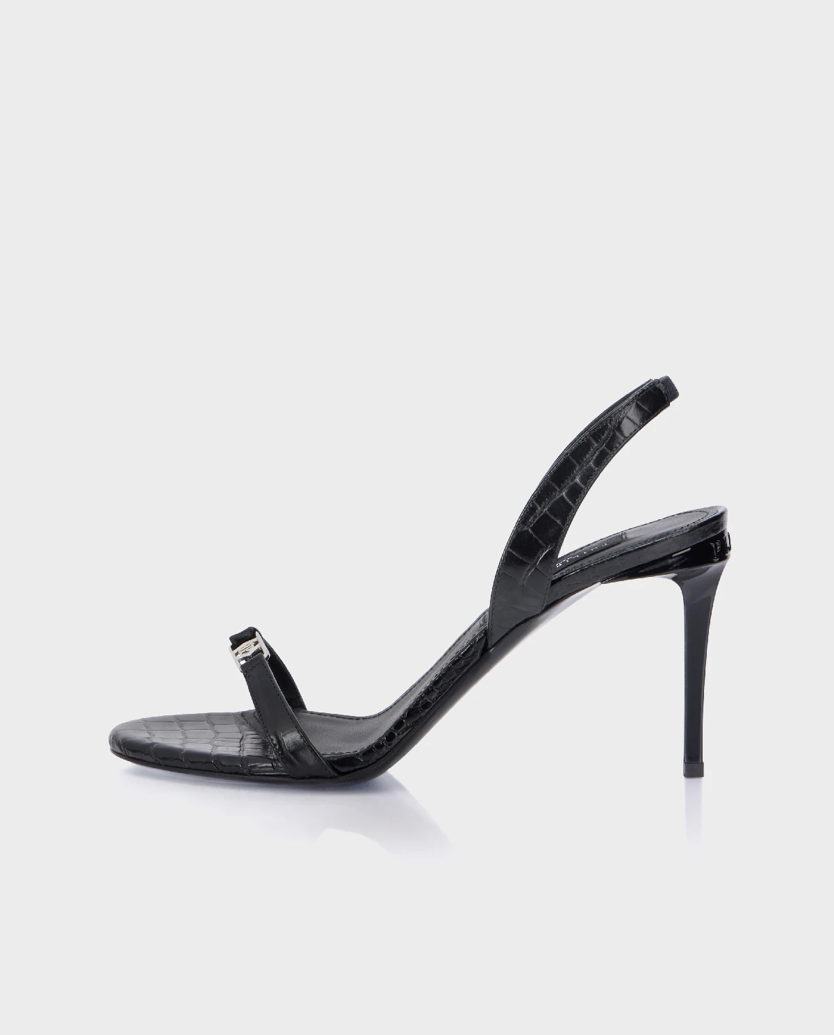 Czarne sandały na szpilce Hexagon 90 - Image #3