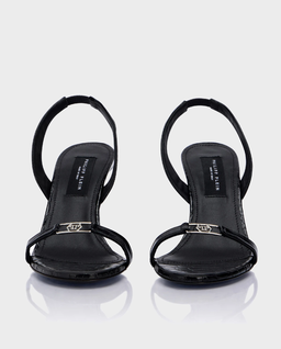 Czarne sandały na szpilce Hexagon 90 - Image #4