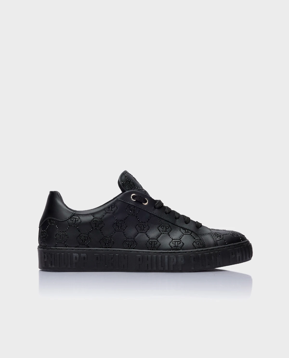 Czarne sneakersy Low-Top Carson Monogram Strass - Image #0
