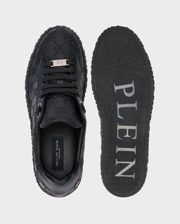 Czarne sneakersy Low-Top Carson Monogram Strass - Image #5