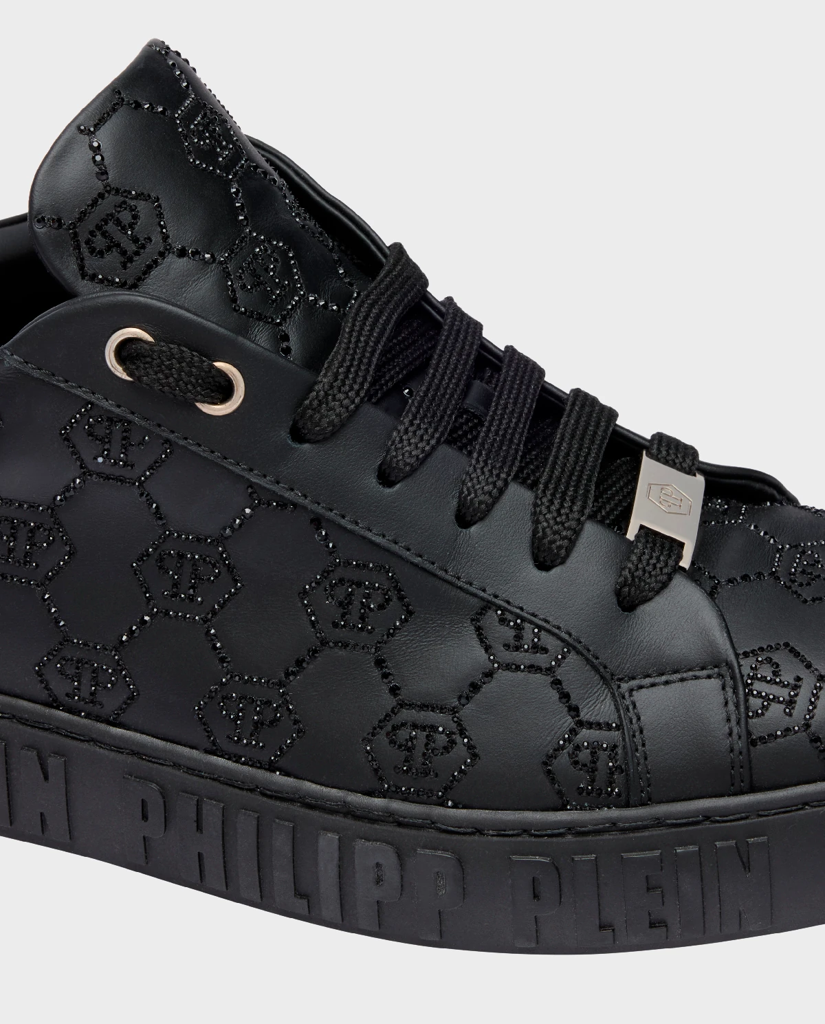 Czarne sneakersy Low-Top Carson Monogram Strass - Image #6