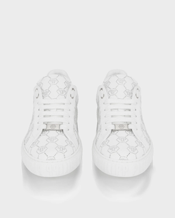 Białe sneakersy Low-Top Carson Monogram Strass - Image #4
