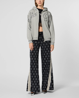 Szara bluza z kapturem Spray Strass - Image #2