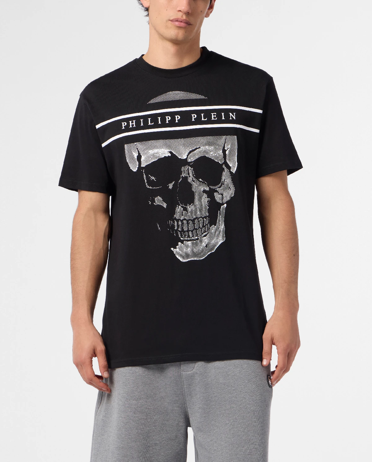 Czarna koszulka Skull Logo Line - Image #0