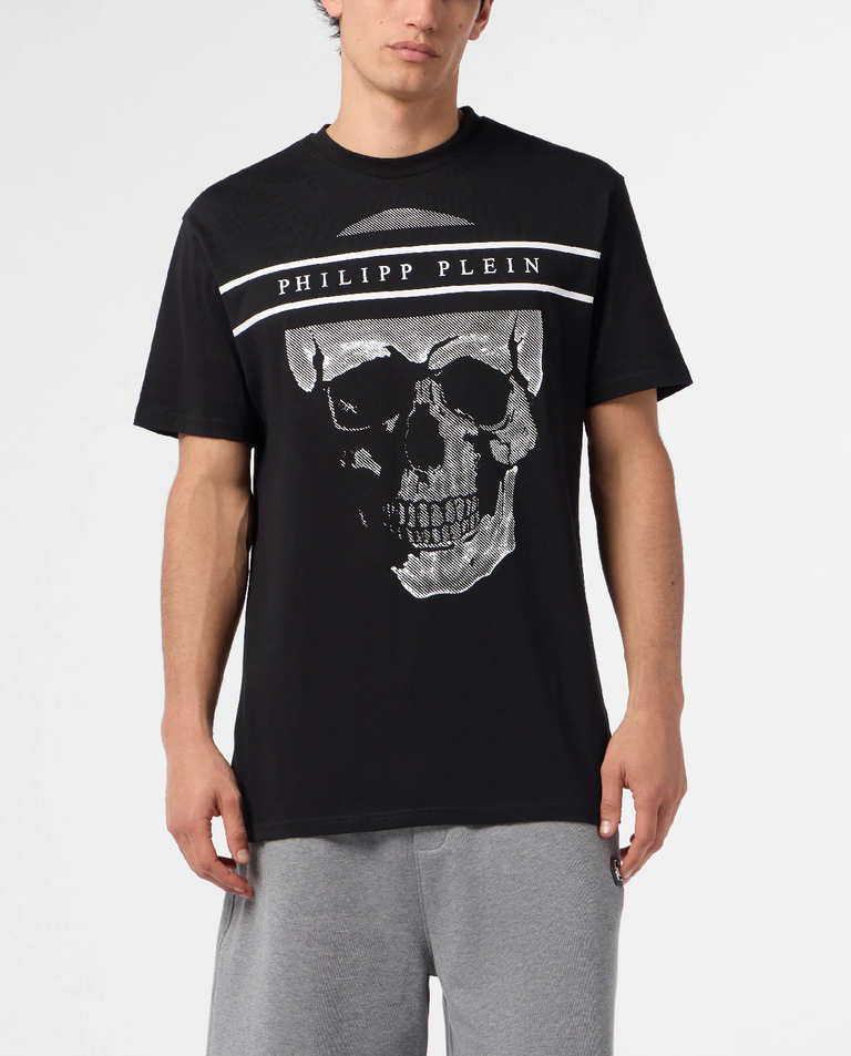 Czarna koszulka Skull Logo Line