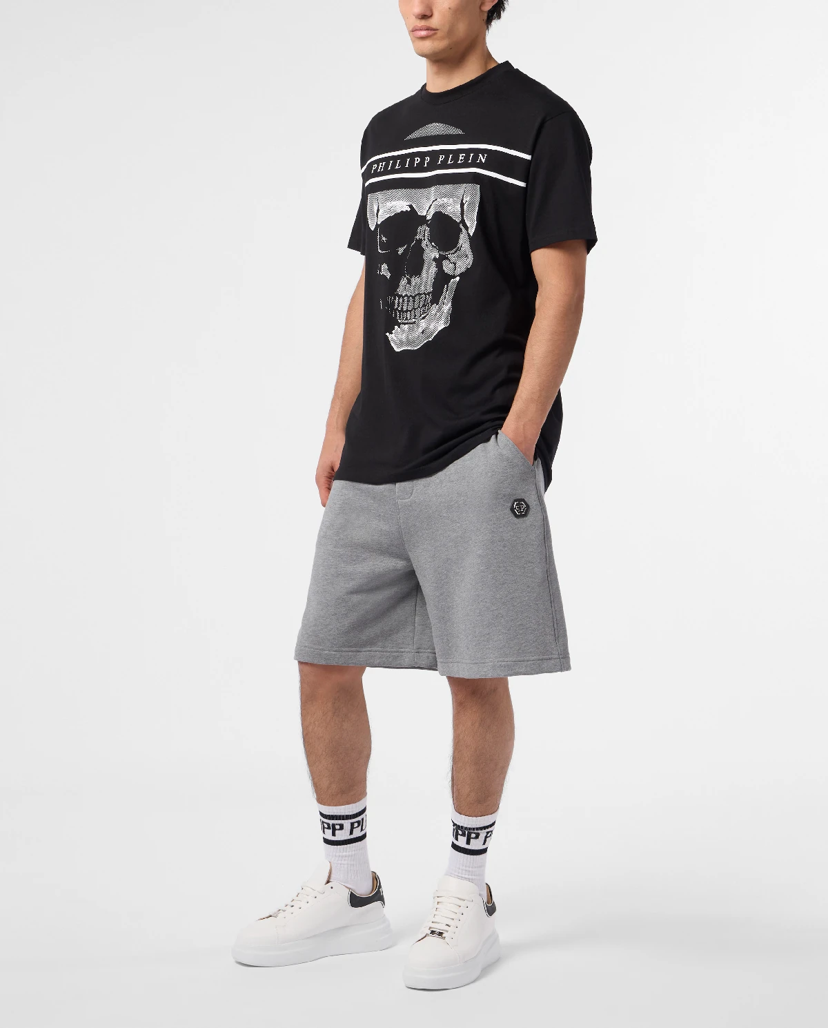 Czarna koszulka Skull Logo Line - Image #2