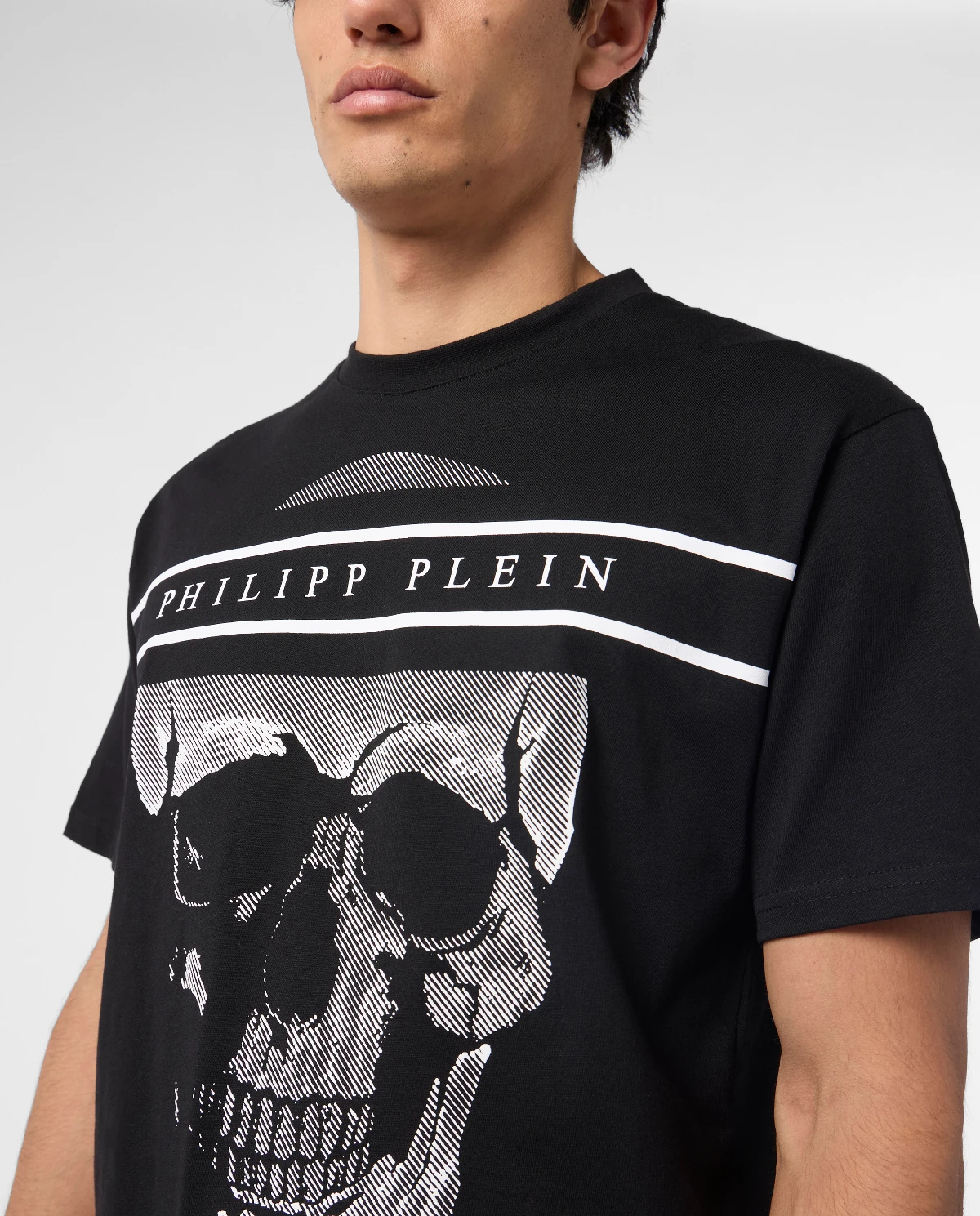 Czarna koszulka Skull Logo Line - Image #4