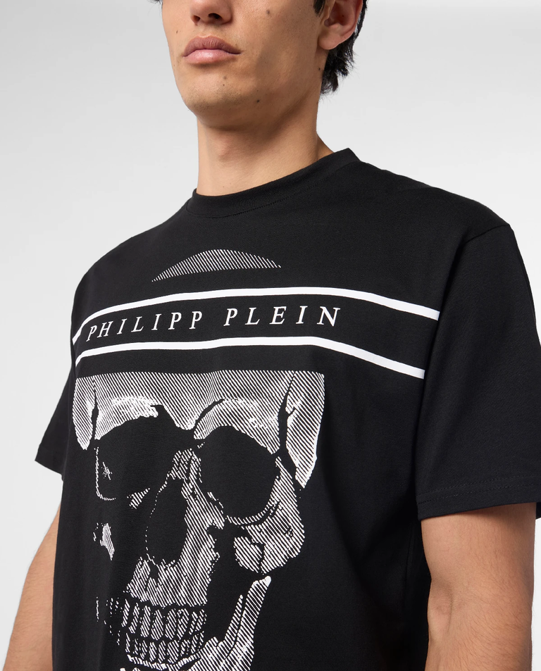 Czarna koszulka Skull Logo Line - Image #4