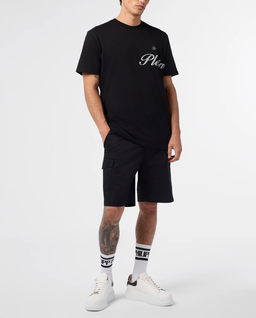 Czarny bawełniany t-shirt Signature - Image #2